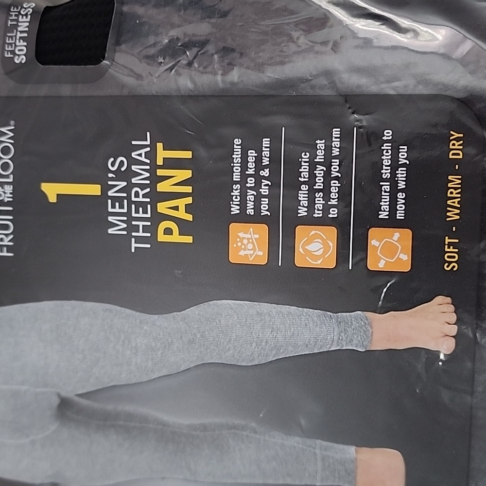 Fruit Of The Loom Men's Thermal Crew & Men's Thermal Pant Size: L - Picture 15 of 16